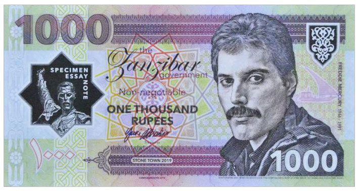 2019/06 1000 rupii Zanzibar Freddie Mercury (seria C) polimer