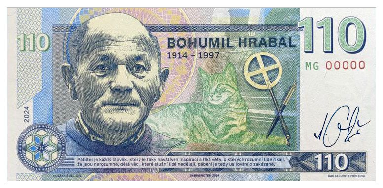 2024/07d Bohumil Hrabal (1914-1997) (MG00000) + autograf Mateja Gábriša