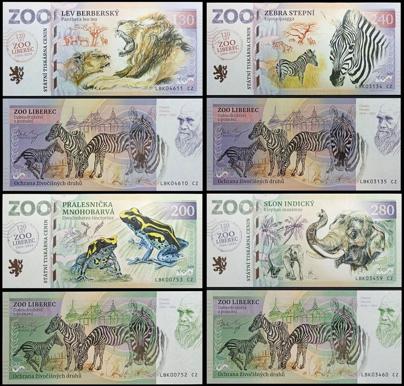 ZOO Liberec - zestaw (2024) + nadruk 120 lat ZOO Liberec