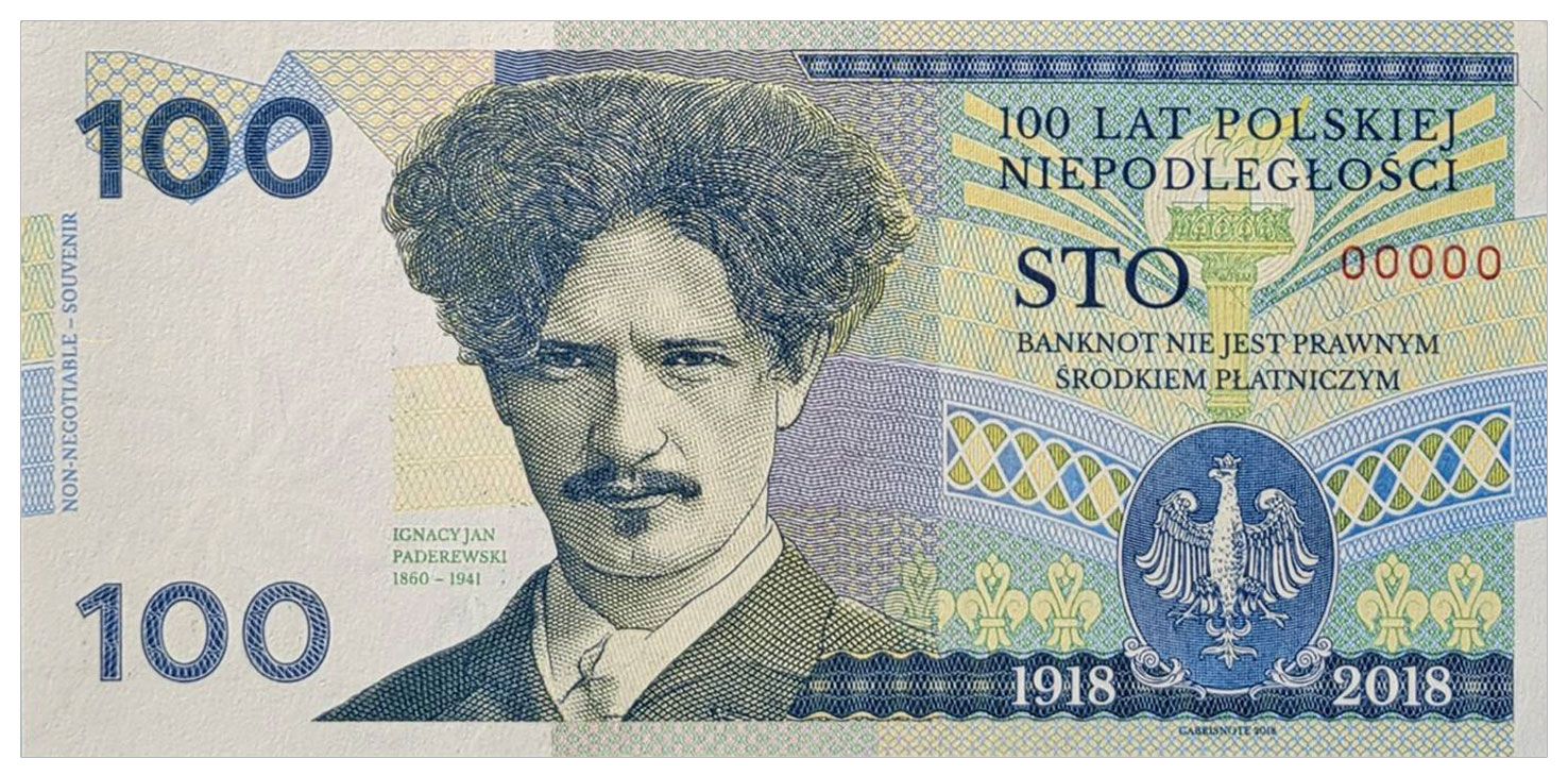 2025/05c Ignacy Paderewski - 100 lat Niepodległości Polski (00000)
