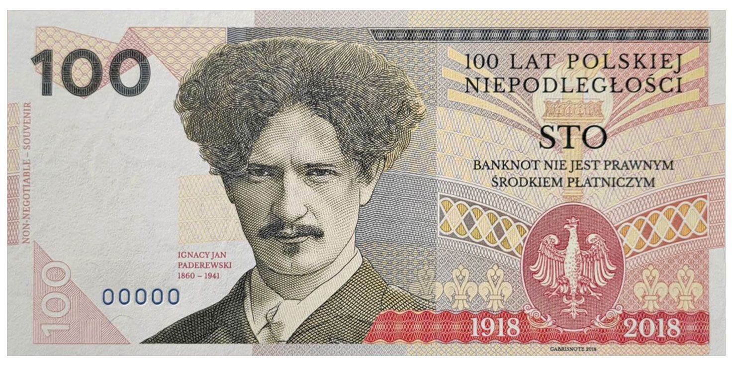 2025/05b Ignacy Paderewski - 100 lat Niepodległości Polski (00000)