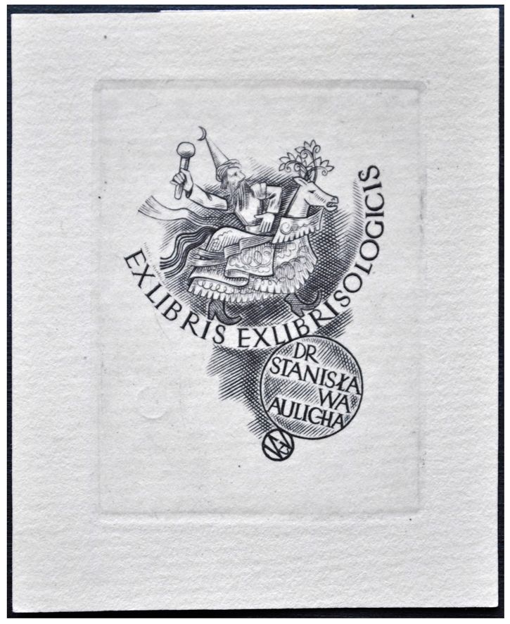 Jakubowski Wojciech (093/1959) Exlibris dr Stanisław Aulich (Eb)