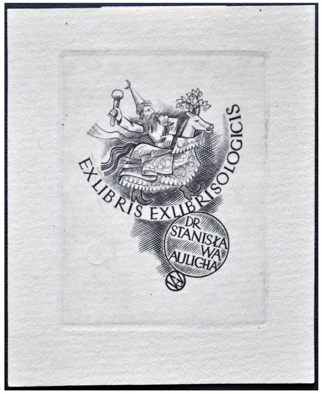 Jakubowski Wojciech (093/1959) Exlibris dr Stanisław Aulich (Eb)