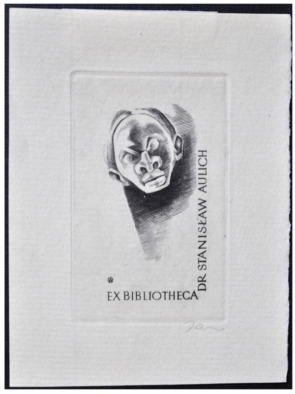 Jakubowski Wojciech (114/1960) Exlibris dr Stanisław Aulich (Eb)