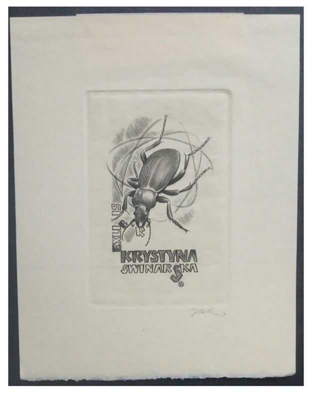 Jakubowski Wojciech (126/1960) Exlibris Krystyna Świnarska (Eb)