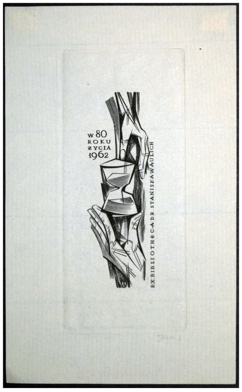 Jakubowski Wojciech (156/1962) Exlibris dr Stanisław Aulich (Eb)