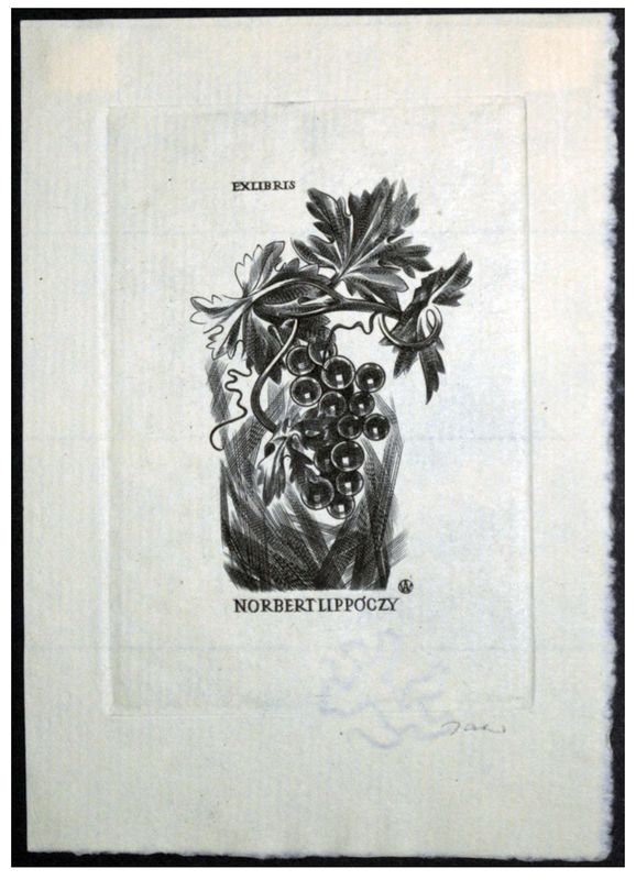 Jakubowski Wojciech (188/1963) Exlibris Norbert Lippoczy (Eb)