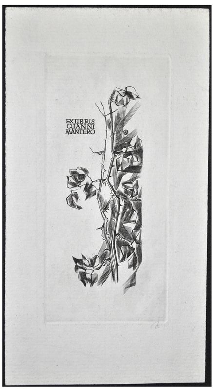 Jakubowski Wojciech (210/1964) Exlibris  Gianni Mantero (Eb)