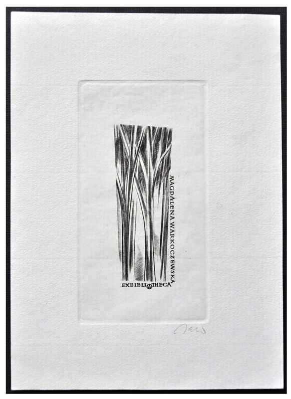 Jakubowski Wojciech (197/1963) Exlibris Magdalena Warkoczewska (Eb)