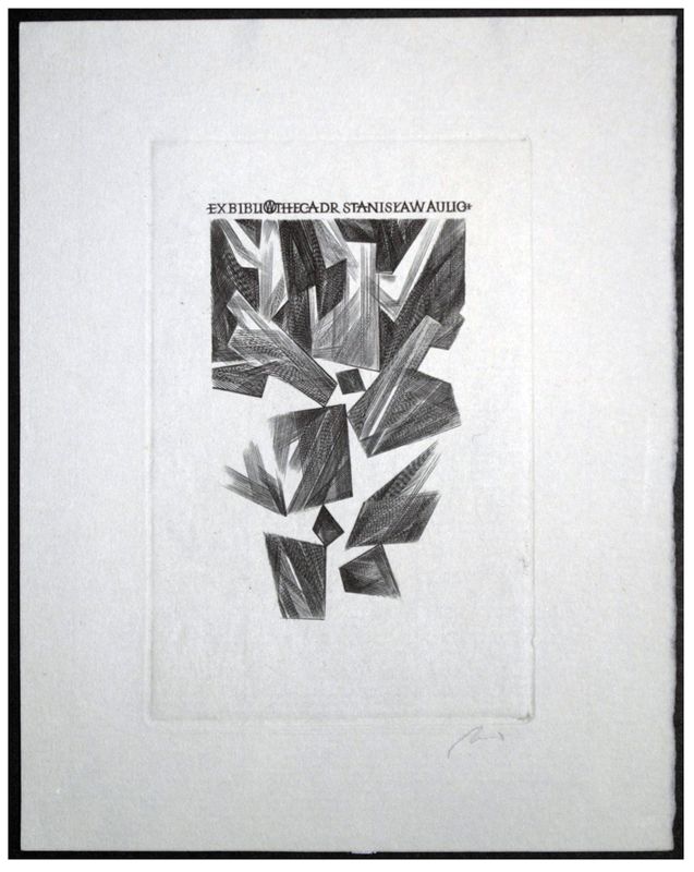 Jakubowski Wojciech (216/1965) Exlibris dr Stanisław Aulich (Eb)