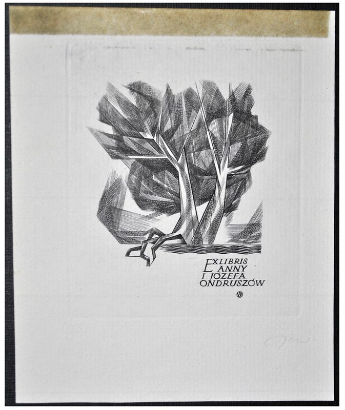 Jakubowski Wojciech (229/1965) Exlibris Anny i Józefa Ondruszów (Eb)