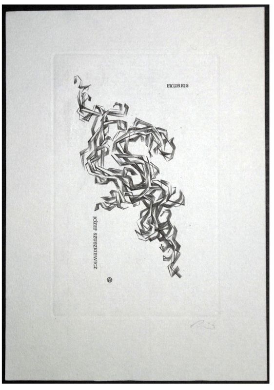Jakubowski Wojciech (240/1965) Exlibris Józef Szuszkiewicz (Eb)
