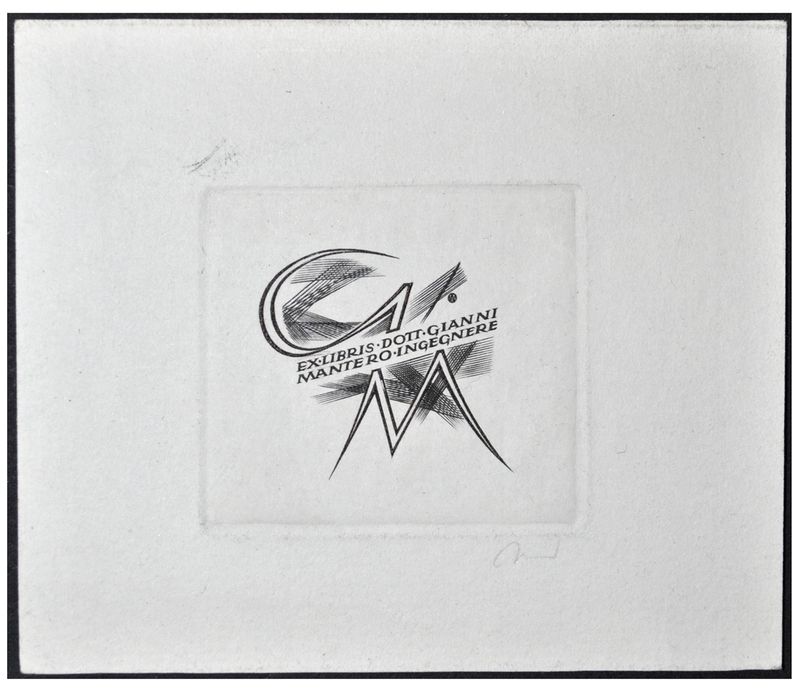 Jakubowski Wojciech (270/1966) Exlibris Dott. Gianni Mantero (Eb)
