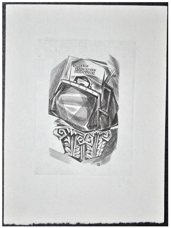 Jakubowski Wojciech (285/1966) Exlibris Franciszek Studziński (Eb)