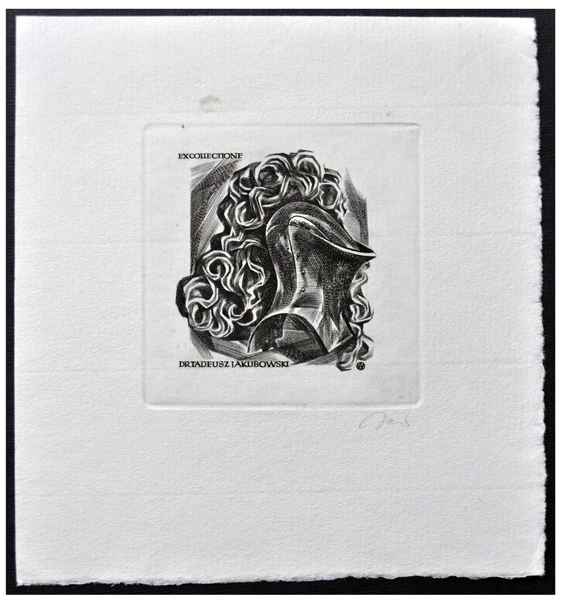 Jakubowski Wojciech (294/1967) Exlibris dr Tadeusz Jakubowski (Eb)