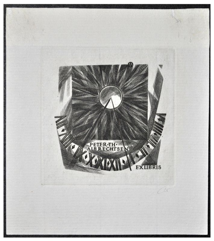 Jakubowski Wojciech (309/1968) Exlibris P. Th. Albrechtsen (Eb)