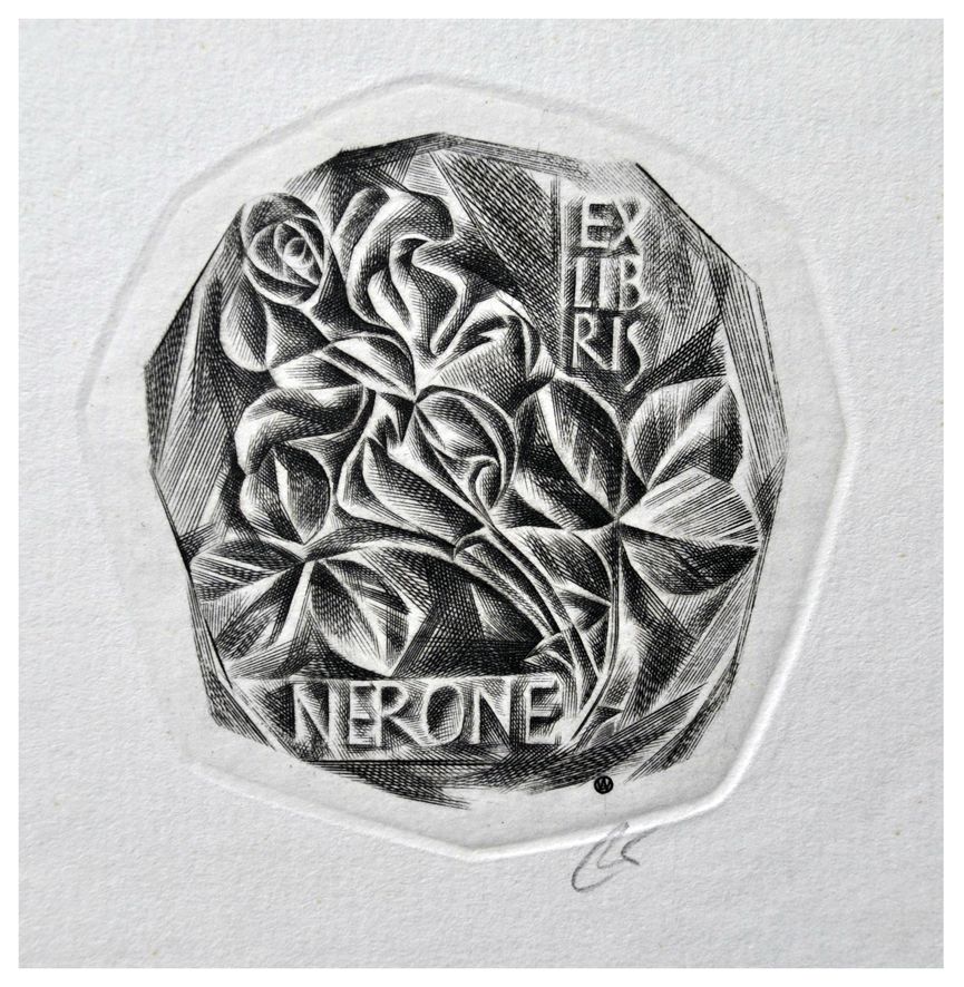 Jakubowski Wojciech (341/1969) Exlibris Nerone [Santagiuliana] (Eb)