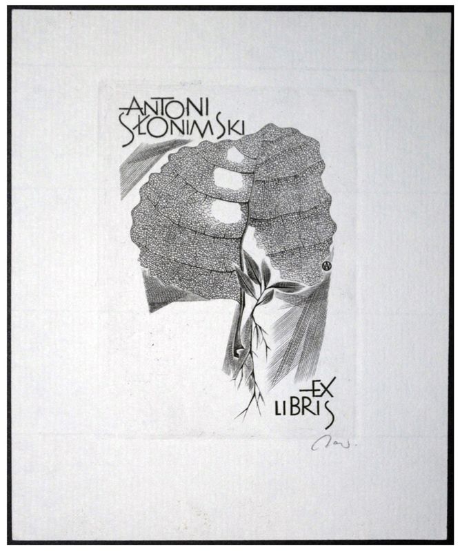 Jakubowski Wojciech (333/1968) Exlibris Antoni Słonimski (Eb)