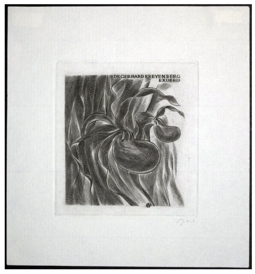 Jakubowski Wojciech (356/1970) Exlibris Dr Gerhard Kreyenberg (Eb)
