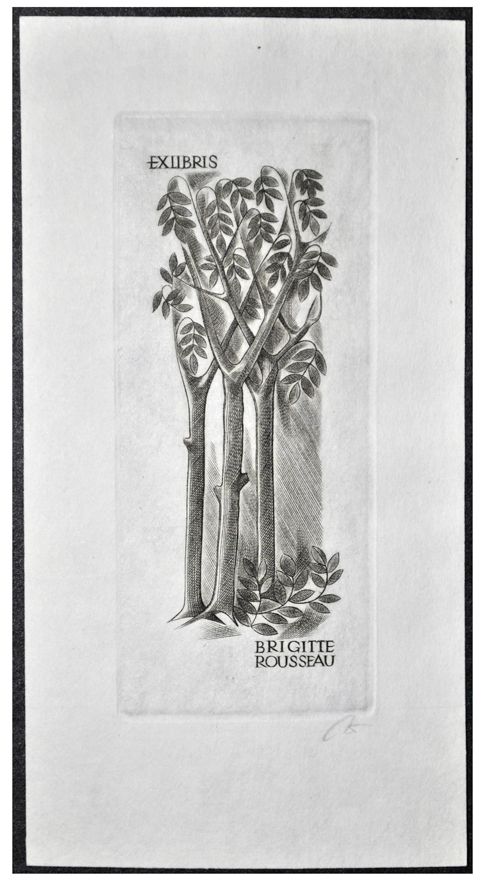 Jakubowski Wojciech (364/1970) Exlibris Brigitte Rousseau (Eb)