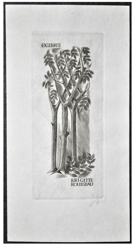 Jakubowski Wojciech (364/1970) Exlibris Brigitte Rousseau (Eb)