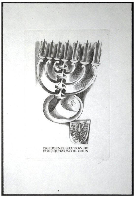 Jakubowski Wojciech (464/1975) Exlibris J. i F. Wagnerów - judaica (Eb)