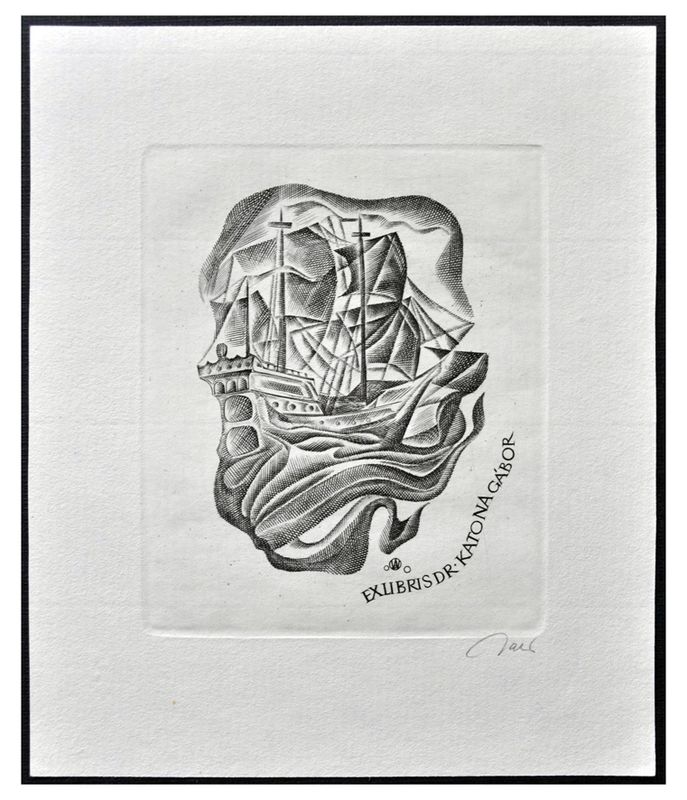 Jakubowski Wojciech (475/1976) Exlibris Dr. Katona Gabor (Eb)