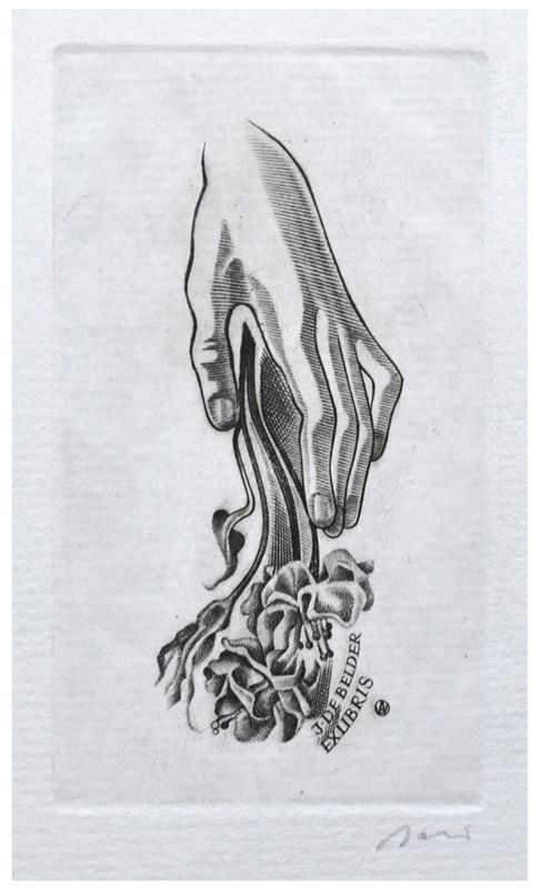 Jakubowski Wojciech (517/1980) Exlibris J. de Belder (Eb)