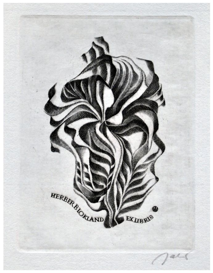 Jakubowski Wojciech (518/1980) Exlibris Herbert Blokland, 73x52, irys (Eb)