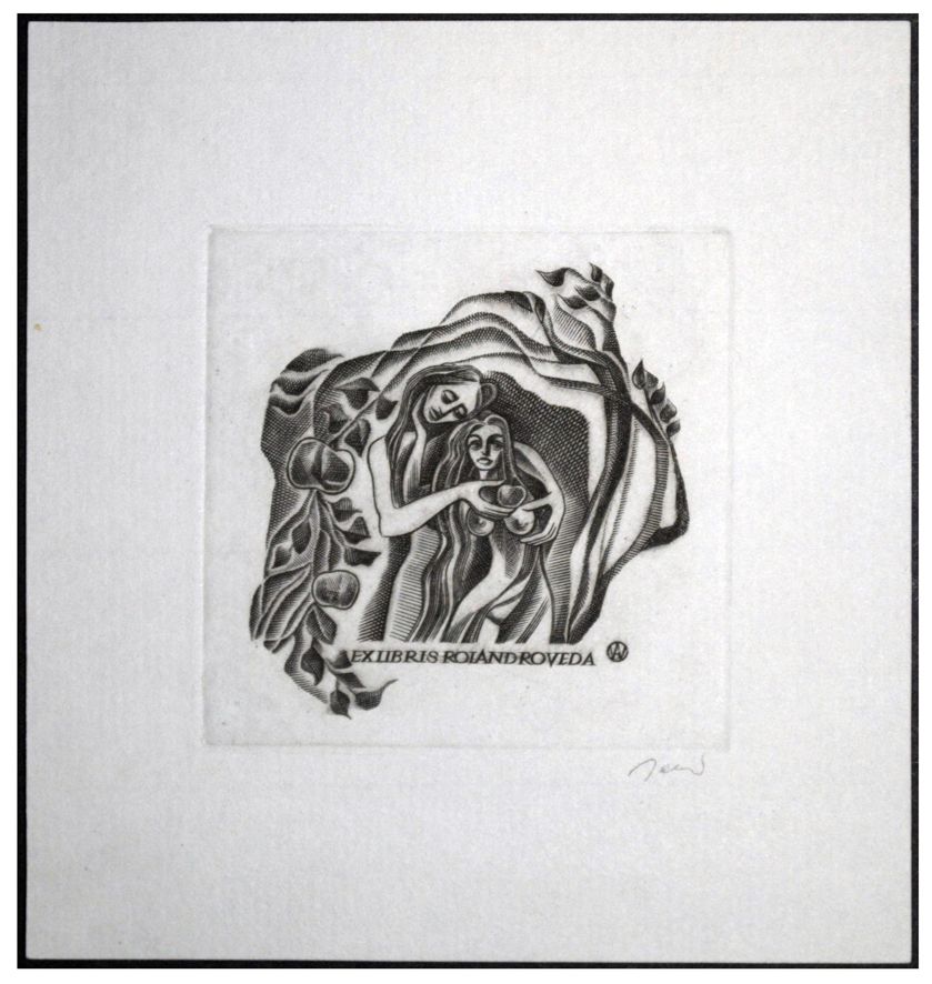 Jakubowski Wojciech (532/1980) Exlibris Roland Roveda (Eb)