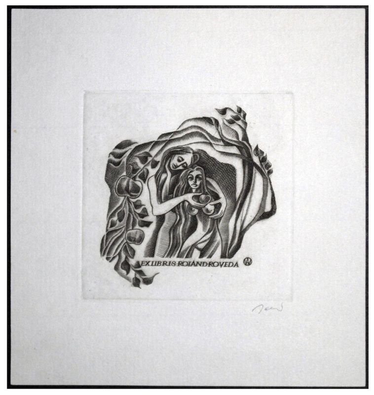 Jakubowski Wojciech (532/1980) Exlibris Roland Roveda (Eb)