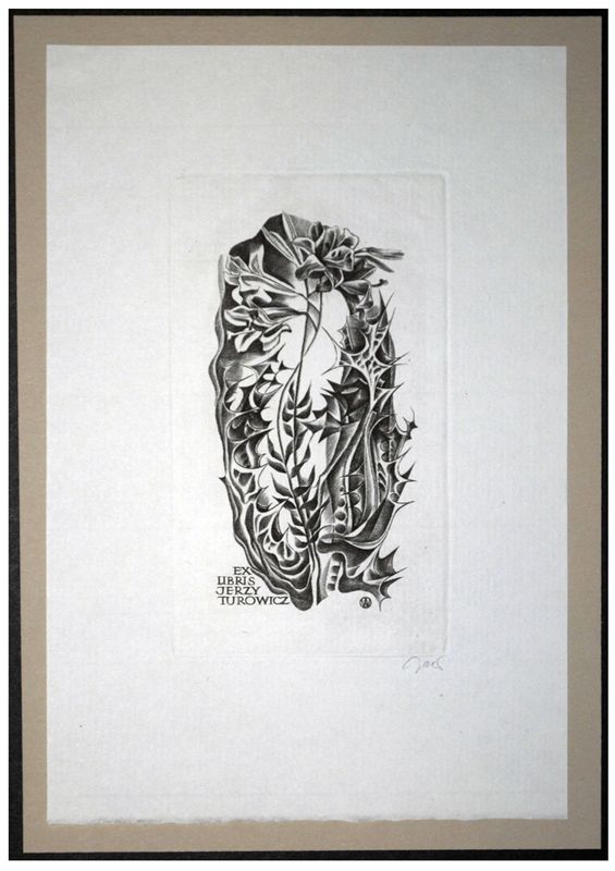 Jakubowski Wojciech (607/1985) Exlibris Jerzy Turowicz (Eb)