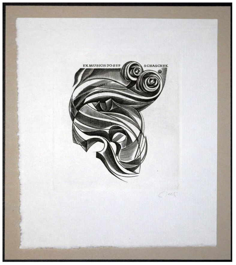 Jakubowski Wojciech (624/1986) Exlibris Josef Schaschek (Eb)