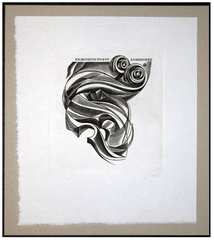 Jakubowski Wojciech (624/1986) Exlibris Josef Schaschek (Eb)