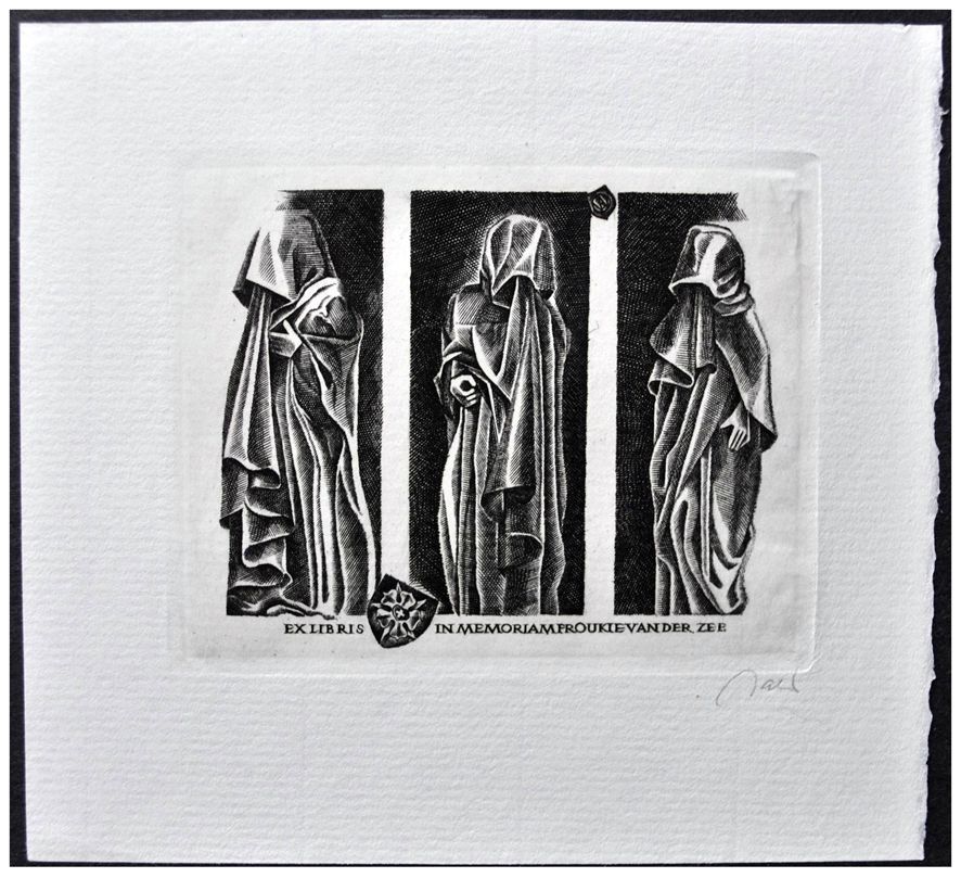 Jakubowski Wojciech (628/1986) Exlibris in memoriam Frouke van der Zee (Eb)