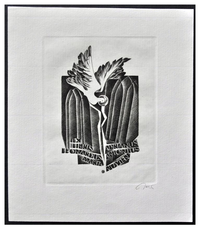 Jakubowski Wojciech (644/1988) Exlibris Adrianus, L., A., Maria Nuyten (Eb)