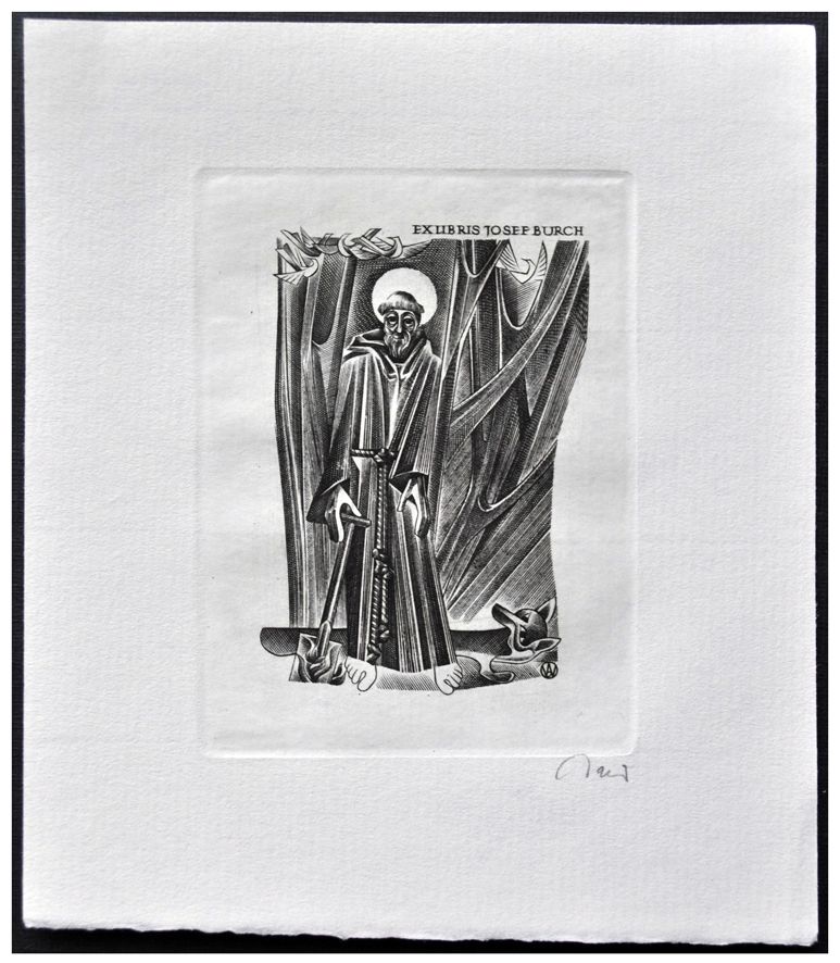 Jakubowski Wojciech (655/1989) Exlibris Josef Burch (Eb)