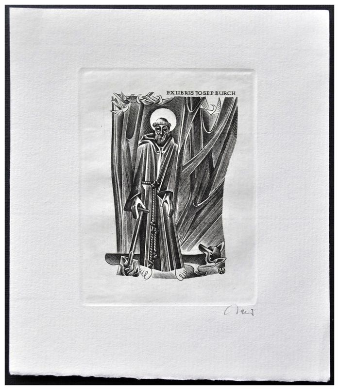 Jakubowski Wojciech (655/1989) Exlibris Josef Burch (Eb)