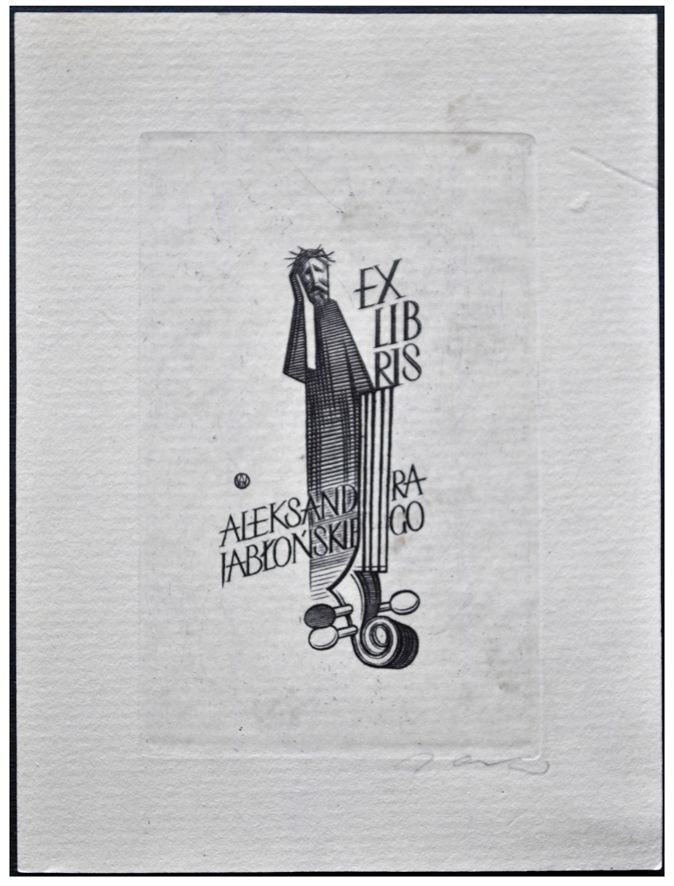 Jakubowski Wojciech (061/1958) Exlibris Aleksandra Jabłońskiego, 70x45