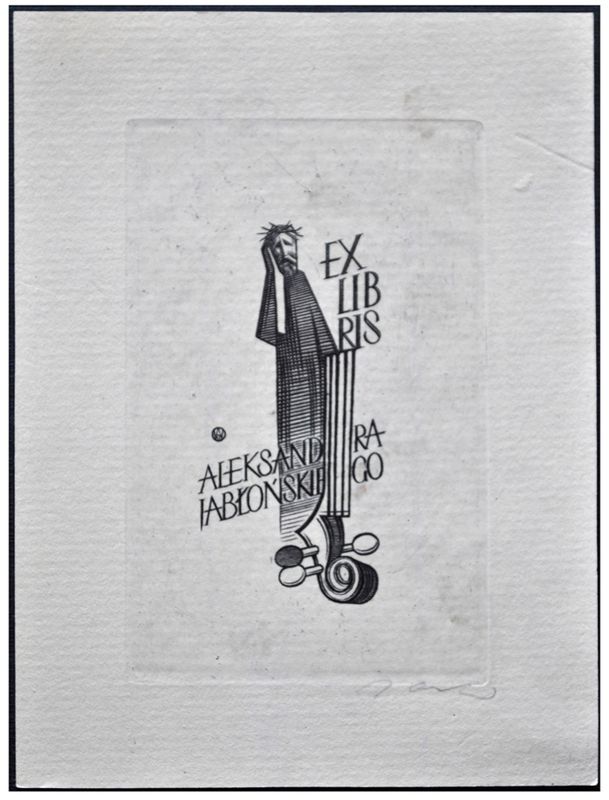 Jakubowski Wojciech (061/1958) Exlibris Aleksandra Jabłońskiego, 70x45