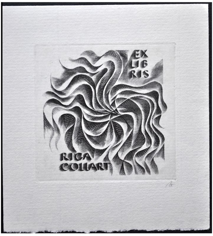 Jakubowski Wojciech (396/1972) Exlibris Rika Collart, 60x61, kwiaty