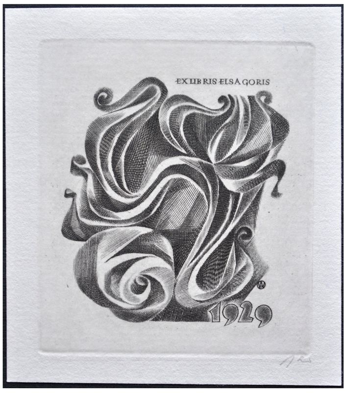 Jakubowski Wojciech (438/1974) Exlibris Elsa Goris, 67x60