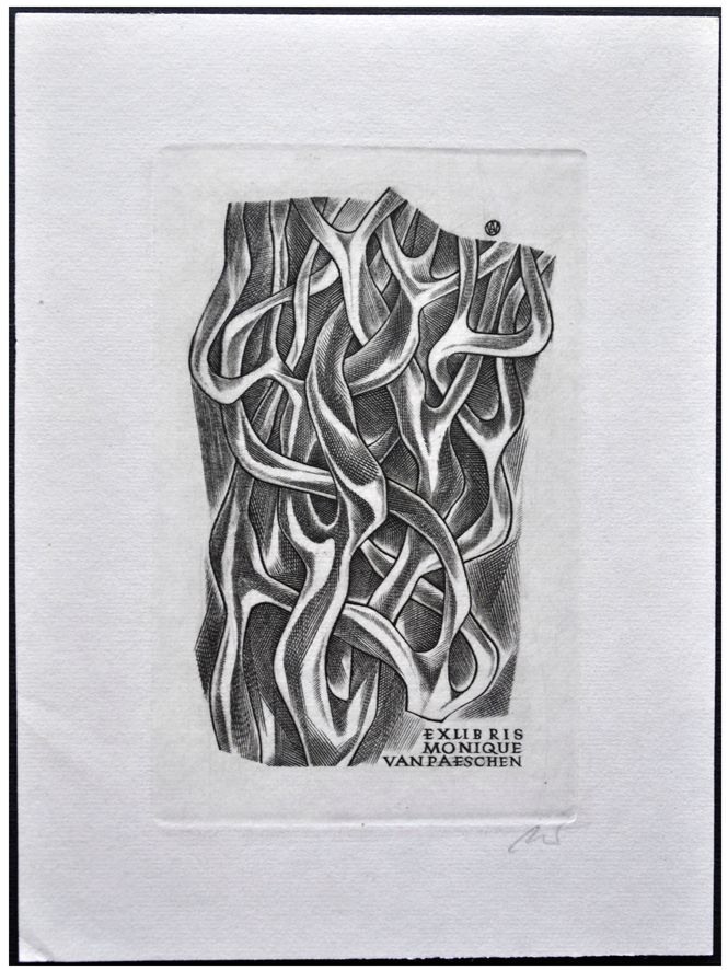 Jakubowski Wojciech (447/1974) Exlibris Monique van Paeschen, 73x46