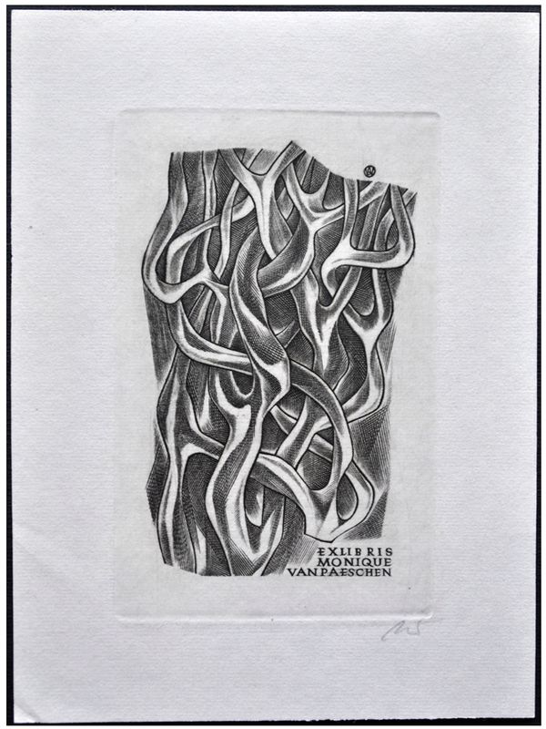 Jakubowski Wojciech (447/1974) Exlibris Monique van Paeschen, 73x46