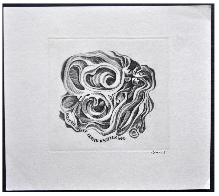 Jakubowski Wojciech (474/1976) Exlibris Frank Kastler M.D., 60x64
