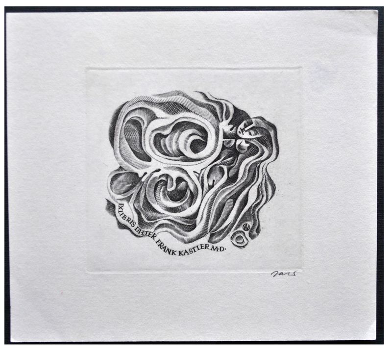 Jakubowski Wojciech (474/1976) Exlibris Frank Kastler M.D., 60x64