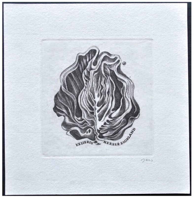 Jakubowski Wojciech (482/1977) Exlibris Herbert Blokland, 65x60, pączek kwiatu