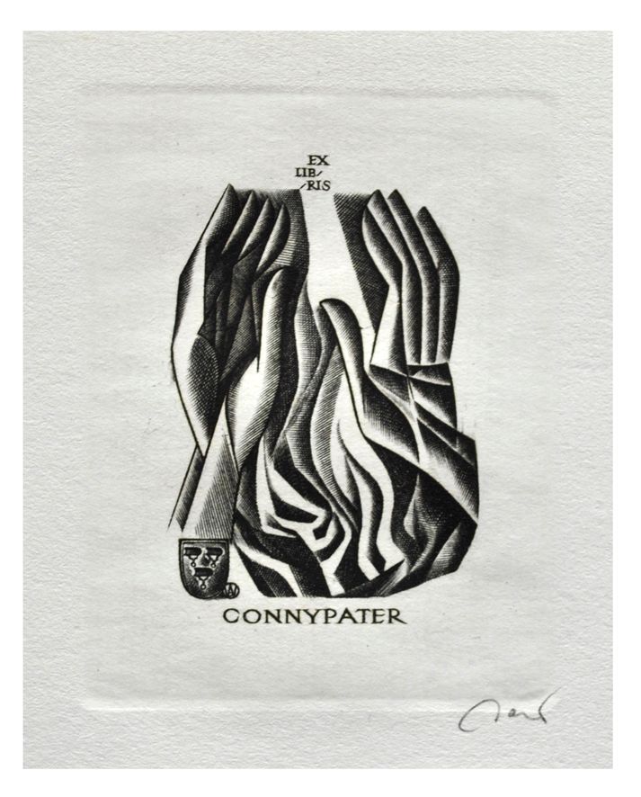 Jakubowski Wojciech (619/1986) Exlibris Conny Pater, 70x53, ręce