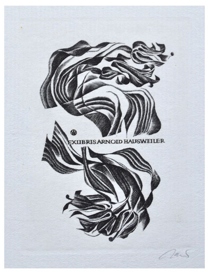Jakubowski Wojciech (614/1986) Exlibris Arnold Hausweiler I, 71x52