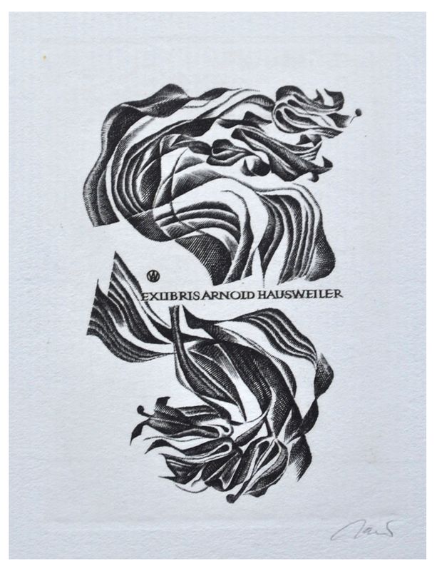 Jakubowski Wojciech (614/1986) Exlibris Arnold Hausweiler I, 71x52